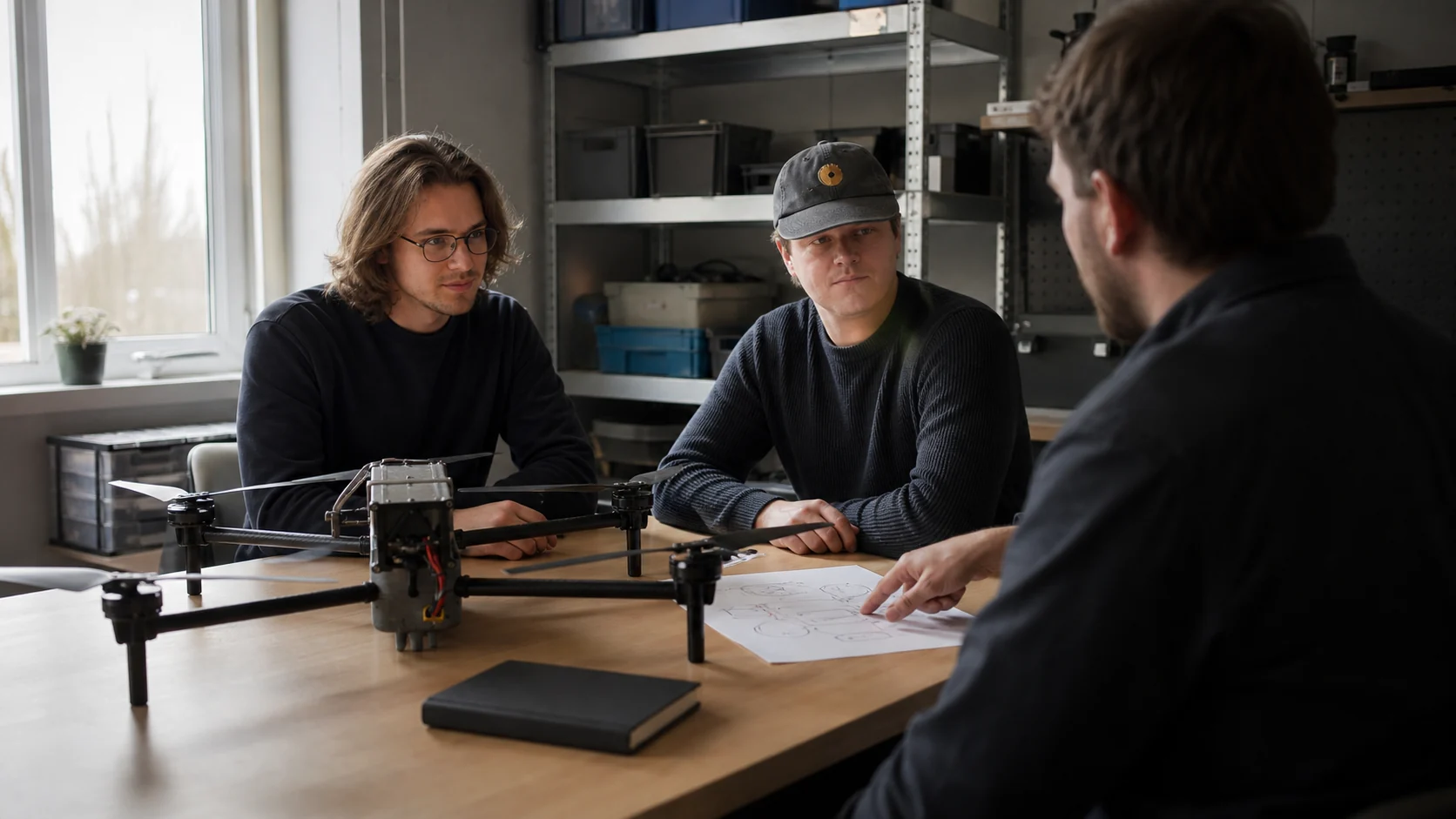Discussion of a mission scenario at a design workstation — visualisation